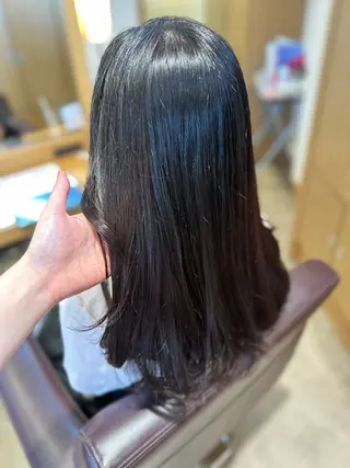 セミロング カラー 韓国風パーマ❁ fu-ka❁艶カラーのヘアスタイル