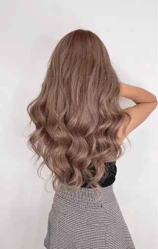 ロング カラー CHAiL.Yuzu 艶カラー韓国エクステのヘアスタイル