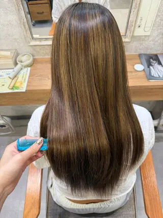 ロング ツヤちゅるカラー✮ すずなのヘアスタイル