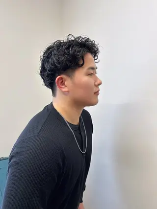 ショート パーマ メンズ 伶風/ボブ/ ヘーゼルベージュのヘアスタイル