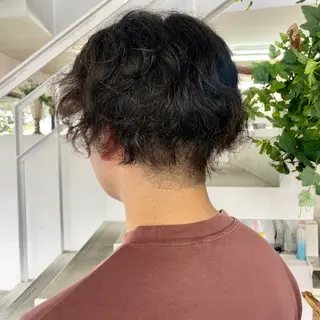 ショート パーマ メンズ 山田 里美のヘアスタイル