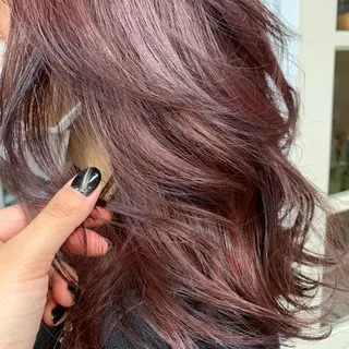 ミディアム カラー 韓国ヘア/ベージュ カラー🤍yukaのヘアスタイル