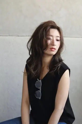 セミロング 落合 妙佳のヘアスタイル