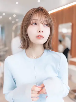 ミディアム カラー 渋谷ボブ/レイヤー ボブ田中航平のヘアスタイル