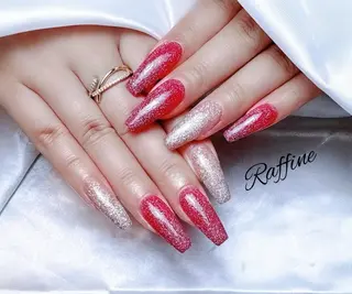 ネイル RAFFINE 月🦋🩵のネイルデザイン