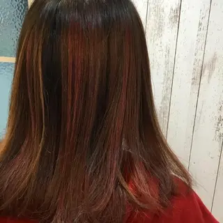 ミディアム カラー 金崎 新吾のヘアスタイル