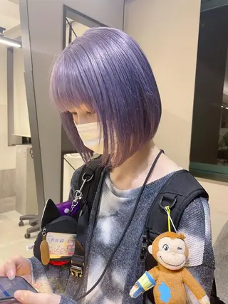 ショート カラー ヘアアレンジ AiM エイム　韓国レイヤーのヘアスタイル