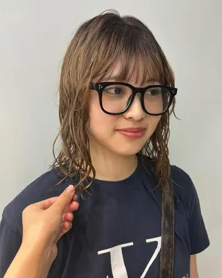 パーマ RIN パーマ/暖色カラーのヘアスタイル