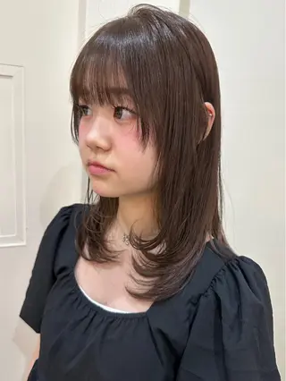 ミディアム 艶カラー/フェイス レイヤー/たむのヘアスタイル