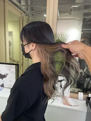 ロング カラー 🌈プルエクステ& ハイトーン🌈関飛鳥のヘアスタイル