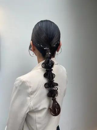 ロング サオリ仙台・上品モテ カラーヘアセット🩰のヘアスタイル