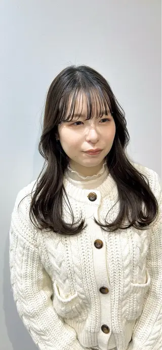 ロング 似合わせ艶髪カラー ❤️ハダユミのヘアスタイル