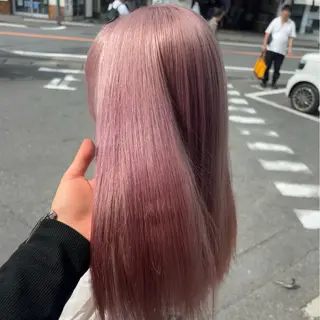 ロング 🎀ハイトーン/ 艶カラー/夕月🎀のヘアスタイル