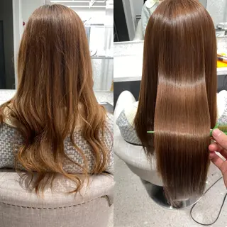 ロング カラー パーマ ヘアアレンジ メンズ キッズ ネイル マツエク・マツパ 京都レイヤーカット/ 縮毛矯正/羽柴りくのヘアスタイル