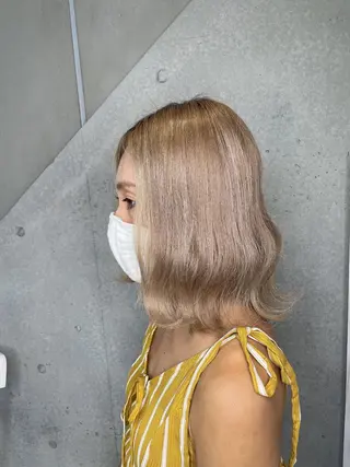ミディアム カラー パーマ ヘアアレンジ メンズ ACHFILO モデル募集のヘアスタイル