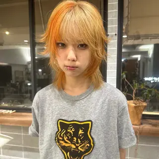 ショート カラー mellow所属・顔周りデザイン/ ハイトーン/多田悠馬のヘアスタイル
