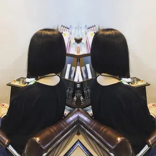 ミディアム 正分 真美のヘアスタイル