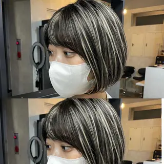 ショート カラー 新宿/韓国風レイヤー 髪質改善/ジャッキーのヘアスタイル