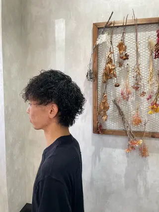 パーマ メンズ 庄 優馬のヘアスタイル