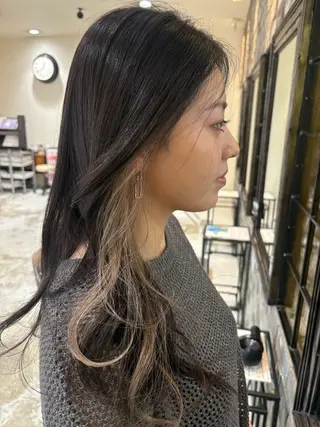 セミロング ✨艶髪／透明感カラー ミユ💜のヘアスタイル