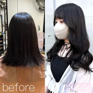 ロング カラー ヘアアレンジ 八巻 晴香のヘアスタイル