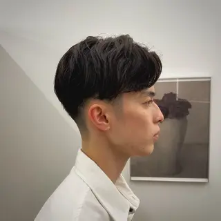 パーマ メンズ ボブ ショート 髪質改善  相澤晃希のヘアスタイル