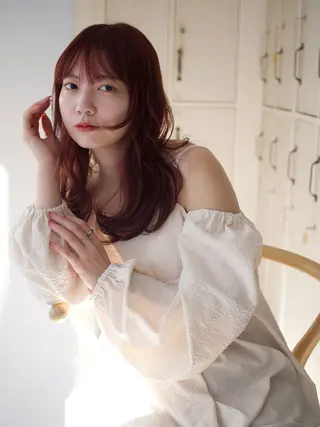 セミロング カラー 越後 遥/ 透明感カラー🪞🤍のヘアスタイル