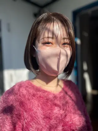 ショート カラー 赤みゼロ 🤎柔ベージュのヘアスタイル