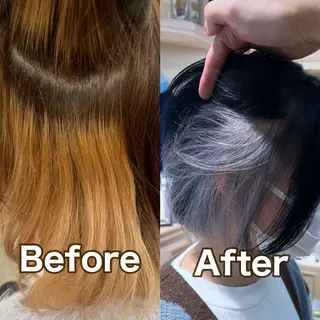 ショート カラー 脱白髪染め/ 髪質改善/ハクのヘアスタイル