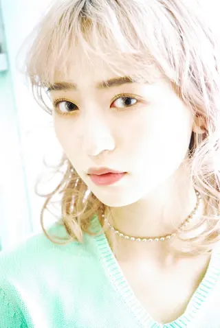 ミディアム カラー パーマ ヘアアレンジ 表参道Lise おおいしおりのヘアスタイル