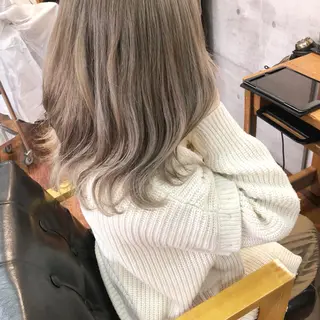 セミロング カラー 水野 雪 /パーマ/暖色カラーのヘアスタイル