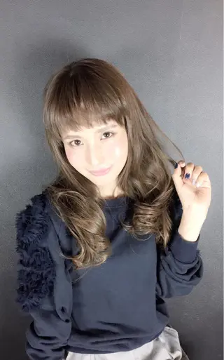 セミロング カラー パーマ グレージュ/髪質改善 Yamato.hのヘアスタイル