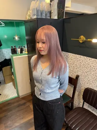 セミロング 韓国レイヤー💖 ハイトーン🍒ྀིのヘアスタイル