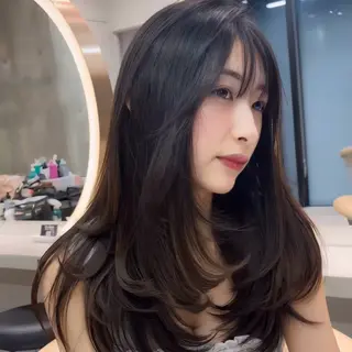 セミロング 🎀𝑆𝐴𝑅𝐴 /レイヤーカット🎀のヘアスタイル