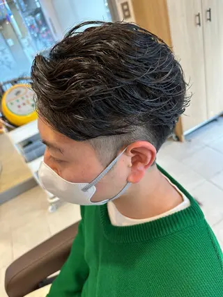ショート パーマ メンズ 💈メンズ特化 美容師サキ💈のヘアスタイル