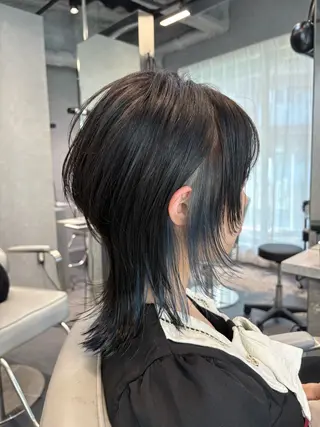ショート カラー rilas博多所属・博多JYUI/ウルフ ハイトーン/デザインのヘアスタイル