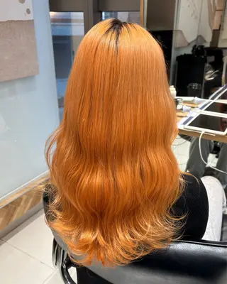 ロング カラー ヘアアレンジ 《暖色/韓国hair 》🇰🇷桑原ユキネのヘアスタイル