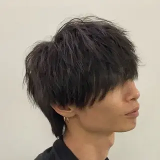 メンズ メンズ レイヤー ウルフ 弓木啓輔のヘアスタイル