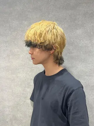 ショート カラー メンズ 新世代パーマ⚡️ の達人トモ⚡️のヘアスタイル