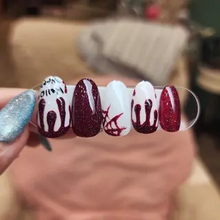 ネイル 💙🤍Tiary M🤍💙のネイルデザイン