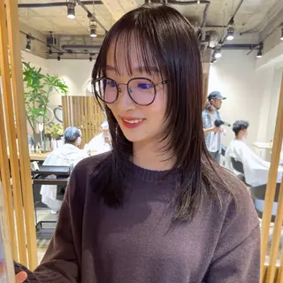 セミロング カラー ANY所属・透明感カラー sayaᯓ★のヘアスタイル
