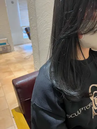 セミロング カラー 🥀韓国ヘア🥀 宮津真菜のヘアスタイル