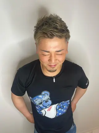 カラー メンズ &chaLme   心斎橋所属・emi/髪質改善/ 韓国風/艶カラーのヘアスタイル