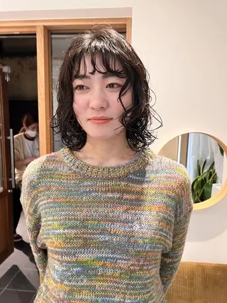 ミディアム パーマ ミディアムパーマ /癖毛パーマのヘアスタイル