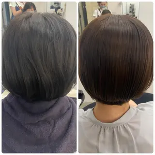 ショート 顔周りカット/透明感 カラー/rioのヘアスタイル