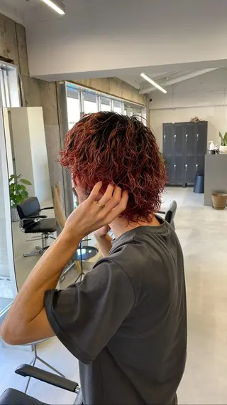 カラー パーマ メンズ 木村 拓美のヘアスタイル
