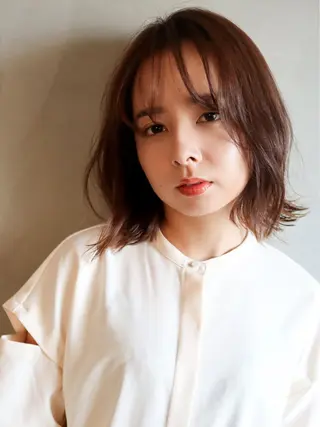 ミディアム GO TODAY  SHAIR SALON 梅田NU茶屋町店所属・田中成美/レイヤー カット/透明感カラーのヘアスタイル