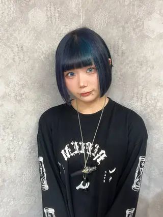 ミディアム カラー ヘアアレンジ 韓国レイヤーカット/ 儚げカラーチナツのヘアスタイル