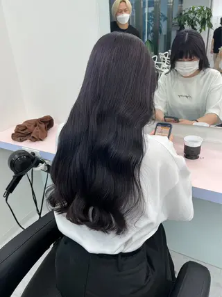 ロング カラー パーマ ヘアアレンジ メンズ 🤍透明感カラー🤍 ブリーチ🤍AINEのヘアスタイル