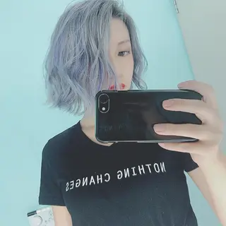 ショート カラー ヘアアレンジ AMI ウルフパーマ/メンズのヘアスタイル